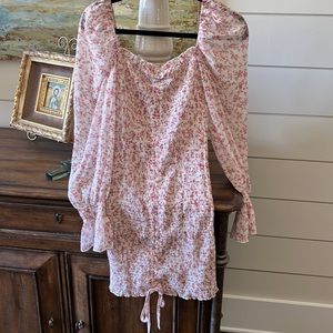 Princess Polly pink floral mini dress/excellent condition